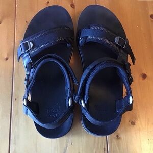 Teva Women’s Flatform Leather/Nylon BLK Size 9